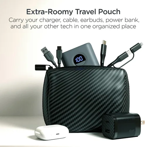 Miniatura 7 de Cargador de pared USB-C GaN de 30 W, bolsa de viaje, cable USB-C y Lightning 2 en 1, kit de cable de carga súper rápido para iPhone, iPad, teléfonos