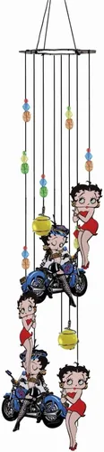Miniatura 13 de Spoontiques Betty Boop - Campana de viento de 18 pulgadas, decoración de jardín al aire libre, campanillas decorativas para decoración de patio
