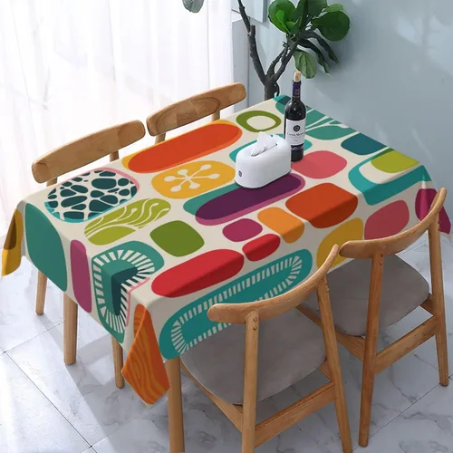 Miniatura 33 de Mantel decorativo con patrón azteca, estilo nativo étnico, bohemio, geométrico, verde, para cocina, banquete de fiesta y vacaciones, color negro