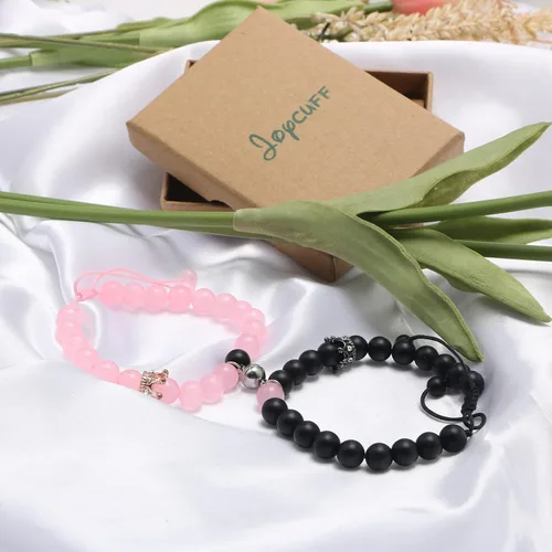 Miniatura 6 de Pulseras magnéticas a juego con tu novio y novia con cuentas para mujeres, hombres, amantes de los mejores amigos, pulseras de conexión para regalo
