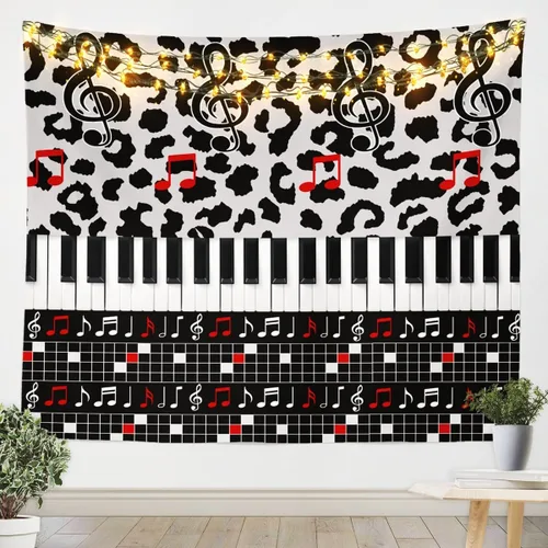 Miniatura 3 de Tapiz de guitarra roja, arte para colgar en la pared con música Hip Pop, decoración de habitación del hogar, decoración de habitación del hogar, rojo