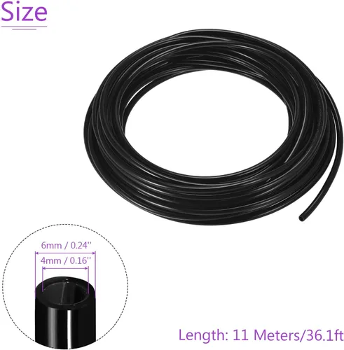 Miniatura 3 de DMiotech Tubo neumático de 0.157 in x 0.236 in, compresor de aire de 6.6 ft/6.6 pies, tubo de manguera de línea de poliuretano para transferencia