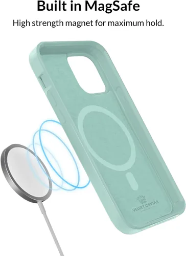 Miniatura 4 de VELVET CAVIAR Funda compatible con iPhone 14 Pro Max MagSafe de silicona verde, forro protector de microfibra, probada en caídas de 6 pies, bonitas