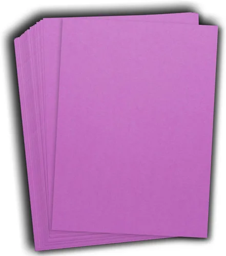 Hamilco Papel de cartulina de colores para álbumes de recortes, 8.5 x 11 pulgadas, color morado nacarado, 50 unidades Morado perlado.
