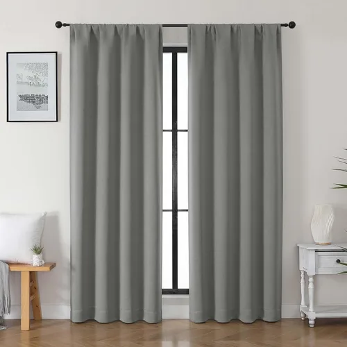 Miniatura 45 de Gwine Cortinas opacas para dormitorio, 54 pulgadas de largo, paneles de cortina de ventana con aislamiento térmico y reducción de ruido, cortinas