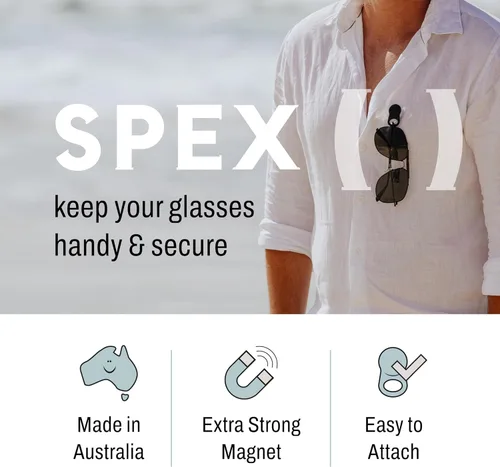 Miniatura 3 de SPEX Glasses Clips (2-pack) - Magnetic Glasses Holder for Clothes. Eyewear Strap Alternative, ID Badge Holder.