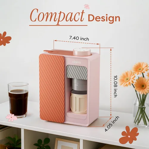 Miniatura 9 de CIARRA Bloombox - Cafetera compacta de café expreso, 15 bar de sabor rico en café espresso para viajes, camping, caravana, oficina, hogar, fácil