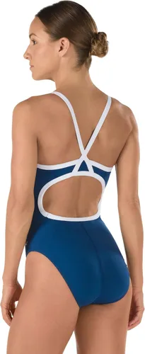 Miniatura 3 de Speedo Traje de baño de una pieza para niña Endurance+ Flyback colores sólidos del equipo juvenil
