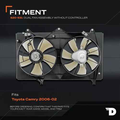 Miniatura 2 de Dorman Conjunto de ventilador de refrigeración del motor 620-531 compatible con modelos seleccionados de Toyota