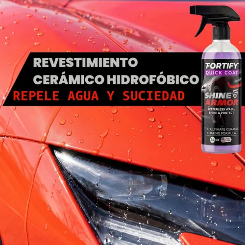 Miniatura 6 de Shine Armor Fortify Quick Coat – Revestimiento cerámico, cera para autos, aerosol pulidor, lavado y encerado sin agua, capa superior hidrofóbica