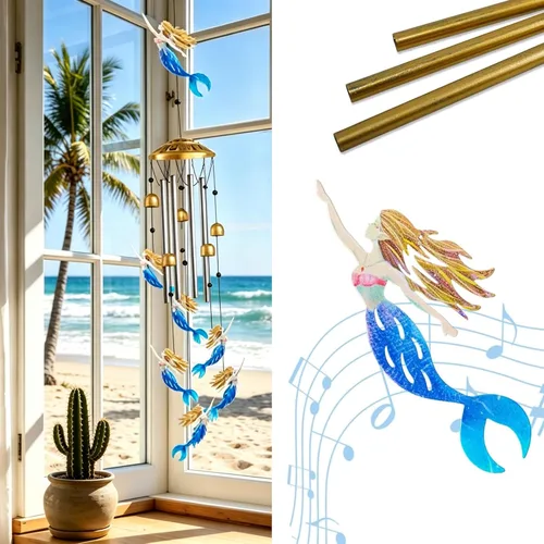 Miniatura 7 de Campanillas de viento únicas para exteriores – Campanillas de viento grandes de hadas para decoración al aire libre, hogar, césped, porche, patio