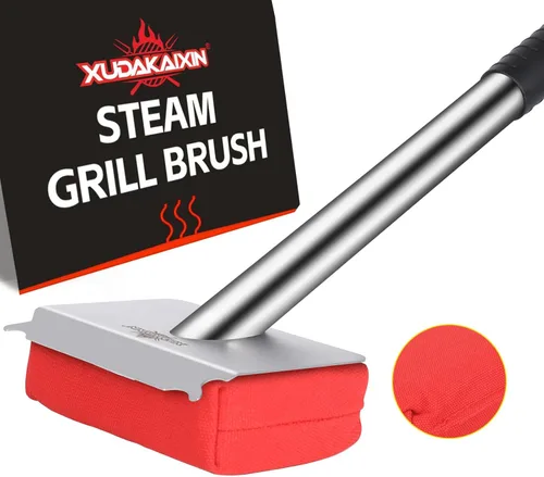 Miniatura 12 de XUDAKAIXIN Cepillo de parrilla de vapor sin cerdas, [Ultra seguro y eficiente] Limpiador de parrilla para parrilla al aire libre, cabezal