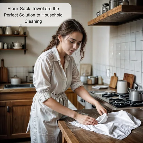 Miniatura 3 de ZOYER Harina Sack Toallas de 28 x 28 pulgadas, paquete de 12 toallas de cocina 100% algodón, lavables a máquina, toallas de barra ultra absorbentes