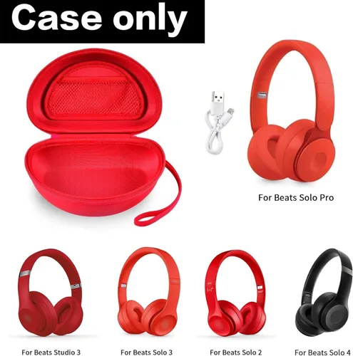Miniatura 2 de COMECASE Funda rígida para auriculares compatible con Beats Solo 2 3 4, Solo Pro, Studio Pro y Studio3, funda de transporte de viaje resistente al