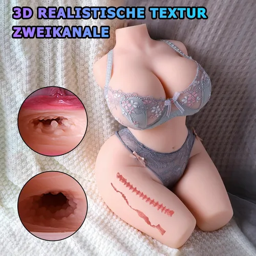 Miniatura 3 de Muñeca sexual de tamaño real de 17.8 libras con torso flexible, con textura realista de piel de cuerpo de tamaño completo, trasero suave, pechos
