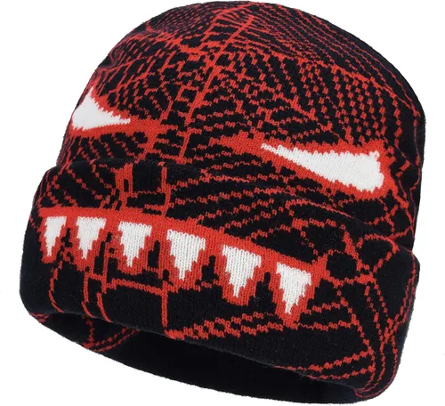 Miniatura 8 de EINSKEY Gorro de punto con máscara de esquí, pasamontañas, diseño de Spider Man Y2K para Halloween, anime, fantasma, invierno, cálido, fresco