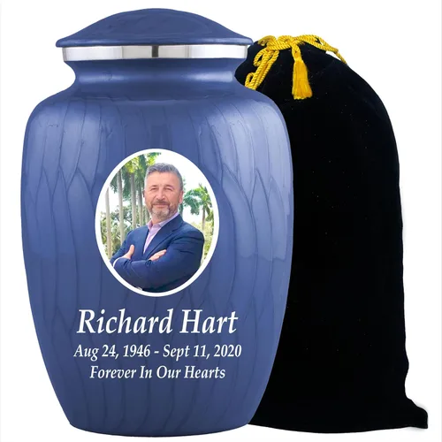 Miniatura 24 de Urnas de cremación con fotos personalizadas para cenizas adultas, hombres y mujeres, Urnas funerarias personalizadas de 200 libras para cenizas