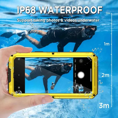 Miniatura 3 de Beasyjoy Funda impermeable para iPhone 14 Pro Max, funda de metal resistente con protector de pantalla integrado, protección de cuerpo completo