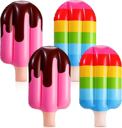 Miniatura 17 de JellyArch 4 tablas inflables de surf de 36 pulgadas divertidas inflables para piscina, decoraciones de fiesta hawaiana Luau para decoración de pared