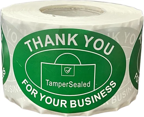Miniatura 5 de Adhesivos redondos de papel con texto en inglés "Thank You for Your Business" (2 x 3 pulgadas, 500 unidades) para contenedores de alimentos