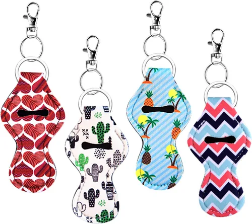 Miniatura 4 de Duufin 24 Pieces Chapstick Holder Keychains Lipstick Holder Keychains