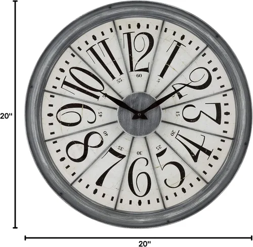 Miniatura 6 de La Crosse Technology Reloj de pared de cuarzo Alice gris de 20 pulgadas - 404-3950