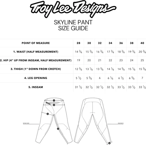 Miniatura 4 de Troy Lee Designs Pantalones de ciclismo de montaña, ciclismo y ciclismo para hombre, pantalón Skyline, Negro
