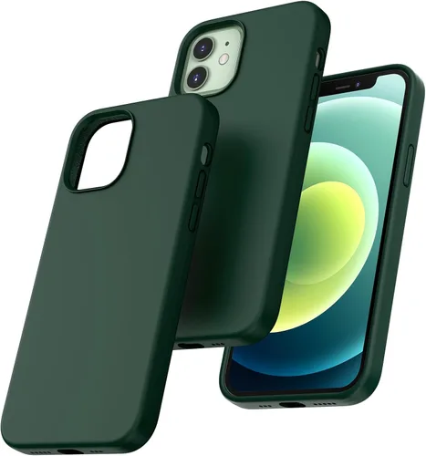 Miniatura 10 de TOCOL Funda delgada de silicona para iPhone 13 de 6.1 pulgadas, ajuste preciso, antideslizante, protección contra caídas, verde alpino