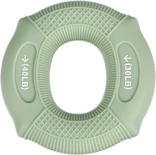 Miniatura 10 de uxcell Entrenador de fuerza de agarre de mano, 3 pulgadas, 50-60 libras, anillos de silicona, antebrazos de dedos, exprimidor de agarre