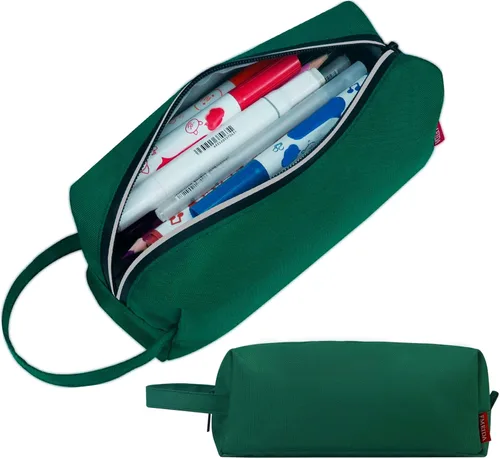 Miniatura 12 de Fmeida Estuche para lápices estético, bolsa de lápices de gran capacidad, estuche portátil para bolígrafos, oficina, papelería, bolsa de maquillaje