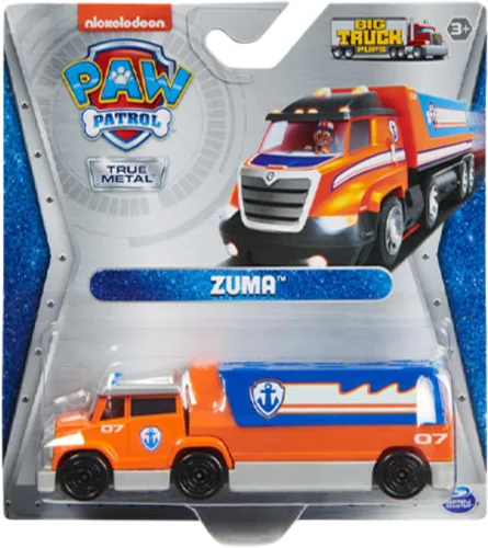 Paw Patrol - Cachorros de Camión Grande Coleccionables de Metal Fundido a Presión de Metal Verdadero - Zuma