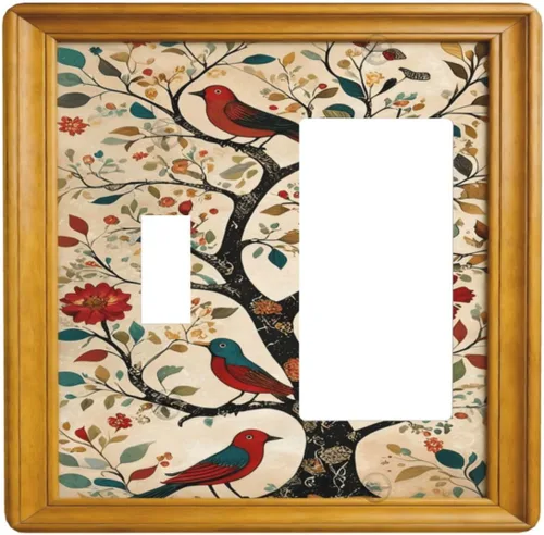 Miniatura 159 de Decorativo Arte Interruptor de Luz Cubiertas de Pintura al óleo Estilo Flores Placa de Pared de Interruptor de Interruptor Decorativo Placa