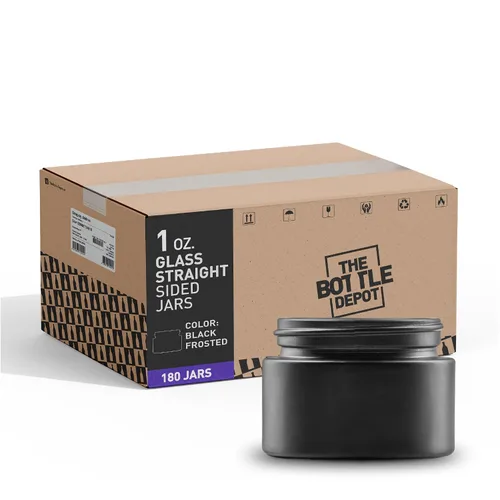 Miniatura 10 de The Bottle Depot - Tarro de vidrio de 4 oz (3.4 fl oz) - Ámbar transparente - 90 frascos - Cierres no incluidos - Acabado de cuello 58-400 - Tarros