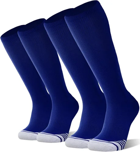 Miniatura 12 de FITRELL Paquete de 2/3 calcetines de béisbol y sóftbol para niños, jóvenes, hombres y mujeres, calcetines altos hasta la rodilla (varios colores)