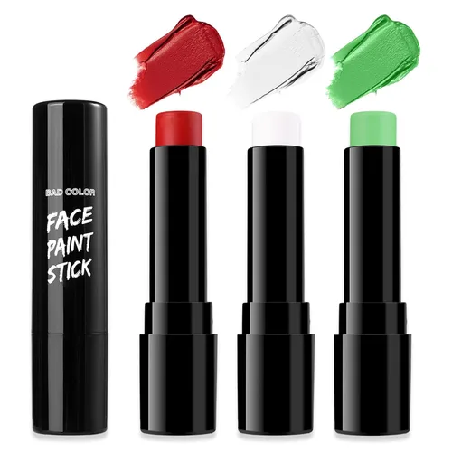 Miniatura 33 de BADCOLOR Pintura facial mezclable con crema negra para adultos, niños, ojos, softbol, fútbol, béisbol, deportes, no tóxica, hipoalergénica