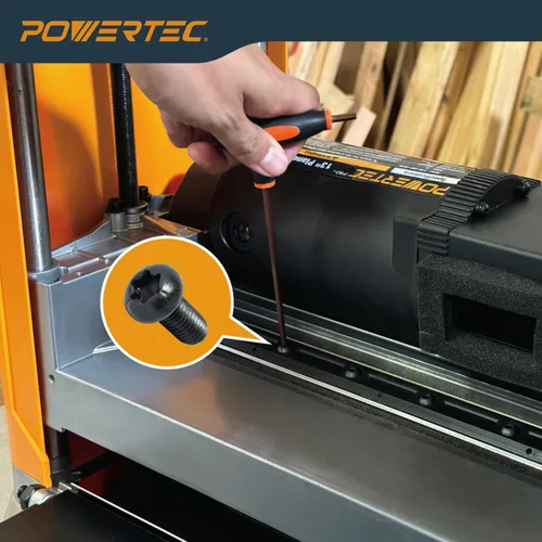 Miniatura 4 de POWERTEC Tornillos de hoja cepilladora T30 Torx (paquete de 30) - Compatible con DeWalt DW735, DW734, DW735X, Wen PL1303 PL1252, RIDGID R4331, Delta