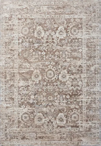 Loloi Theory Collection THY-06 - Alfombra decorativa de transición, color moca/natural, 2'-7" x 4'