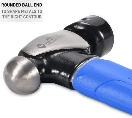 Miniatura 5 de Real Steel Martillo de bola 16oz, herramienta de metal de grafito encamisado forjado cabeza de acero martillo de bola Pein Hammer 0504
