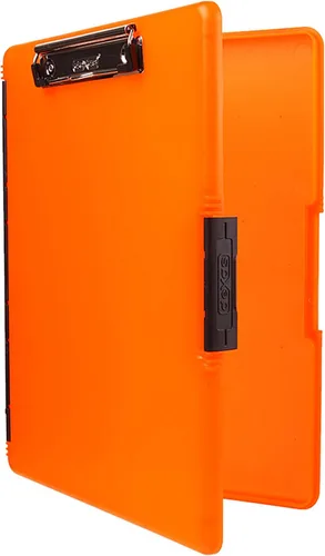 Miniatura 15 de Dexas Slimcase 2 - Portapapeles de plástico con almacenamiento y apertura lateral, color verde espuma con clip dorado, suministros de oficina
