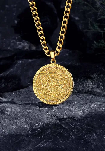 Miniatura 238 de CELESTIA Medallas de plata de ley 925 San Miguel/San Cristóbal/San Benito/San Gabriel/Virgen María/Jesús/Caravaca/Metatrón/Sello de los Siete