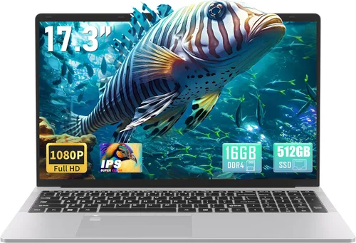 Miniatura 9 de Laptop FHD IPS de 17.3 pulgadas para negocios y estudiantes, dorado 6500Y hasta 3.4GHz, 16GB RAM 1TB SSD, Win 11 Pro, teclado retroiluminado