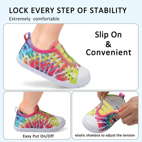 Miniatura 5 de Fires Zapatos de agua para niños y niñas, de secado rápido, transpirables, calcetines de agua descalzos para playa, natación, zapatos deportivos