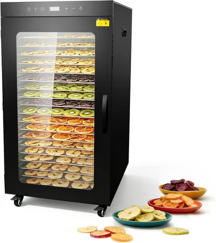 Miniatura 11 de Hakka - Deshidratador de alimentos, 8 bandejas, máquina deshidratadora de alimentos para cecina, verduras, frutas, carne, golosinas para perros