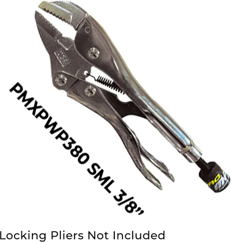 Miniatura 3 de PRO MAXX PlierPull - Alicates de bloqueo de 3/8 pulgadas, adaptador roscado que conecta tu agarre de tornillo de banco a martillo deslizante de 11