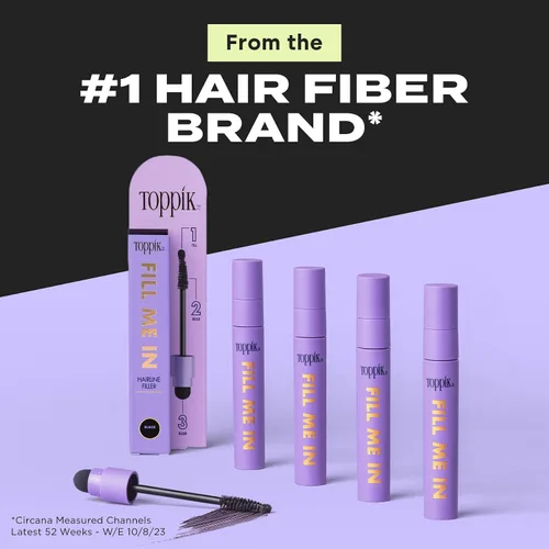 Miniatura 4 de Toppik Fill Me In - Relleno de línea capilar para retoque de raíces de color de cabello, varita de fibras para el cabello, relleno en línea capilar