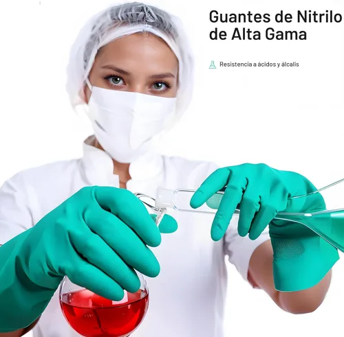 Miniatura 4 de ThxToms guantes de nitrilo para el hogar, resistentes al aceite, ácido, alcalinos y solventes