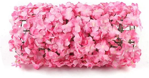 Miniatura 4 de TFCFL Paneles de pared de flores, 10 piezas de 16 x 24 pulgadas, telón de fondo artificial de rosa rosa, panel de pared floral rectangular
