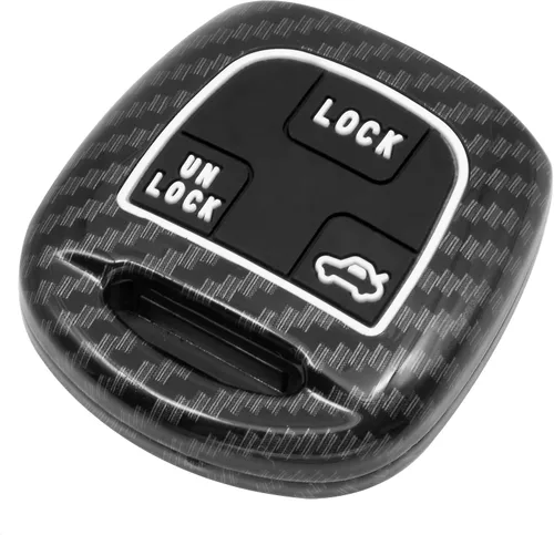 Miniatura 6 de Funda inteligente para llavero compatible con Toyota Land Cruiser FJ Cruiser Lexus Es300 Ls430 Lx470 Rx300 Rx330 Rx350 Rx400h, color negro, fibra