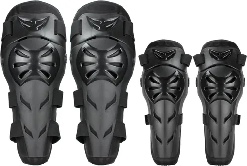 GES Rodilleras para motocicleta – 4 rodilleras para adultos/coderas de motocicleta/almohadillas ajustables para rodilleras, protectores de codo para