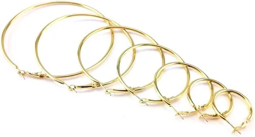 Miniatura 4 de Honbay Juego de 7 pares de aros para mujer (dorado)